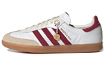 SPORTY & RICH x adidas originals Samba lightweight, breathable, non-slip, wear-resistant low-top sneakers for men and women with the same style of white and red