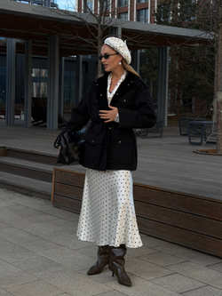 Парка из хлопка черный