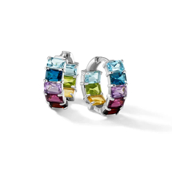 Secrets Серьги-Радуги из камней ограни октагон