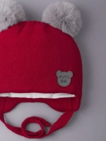 Шапка детская зимняя вязаная с ушками