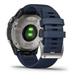 Смарт-часы Garmin Quatix 6 серые с синим ремешком 010-02158-91