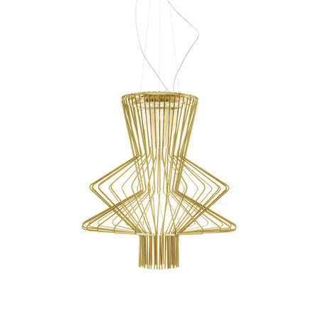 Pendant design lamp  Allegretto Ritmico 2 by Foscarini (Gold)