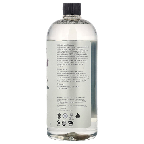 Koala Eco, натуральное средство для мытья стекол, запасной блок, с эфирным маслом австралийской перечной мяты, 1 л (33,8 жидк. унции)