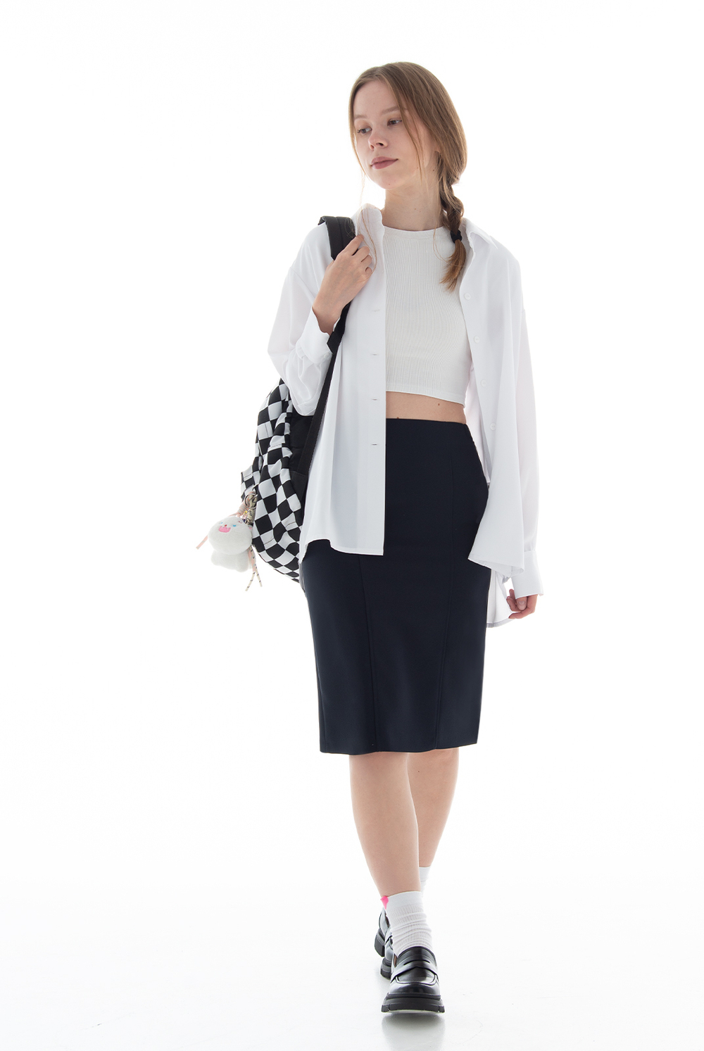 Юбка женская 3363ЛП, Тёмно тёмно син #70ТТСи013363ЛП