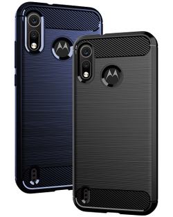 Чехол для Motorola Moto One Power 2 (P40 Play) цвет Blue (синий), серия Carbon от Caseport