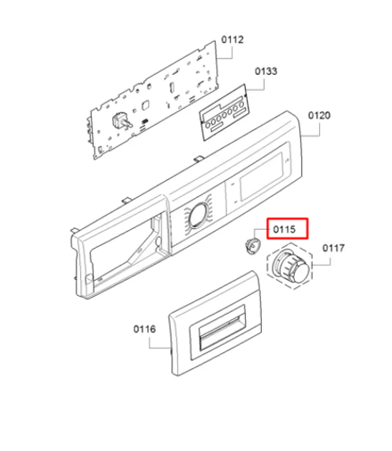 Переходник ручки выбора программ для стиральной машины Bosch (Бош)- 604072
