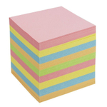 Блок бумажный для записей Alingar "Премиум", 9*9*9 см, цветной, непроклееный, пластиковый бокс