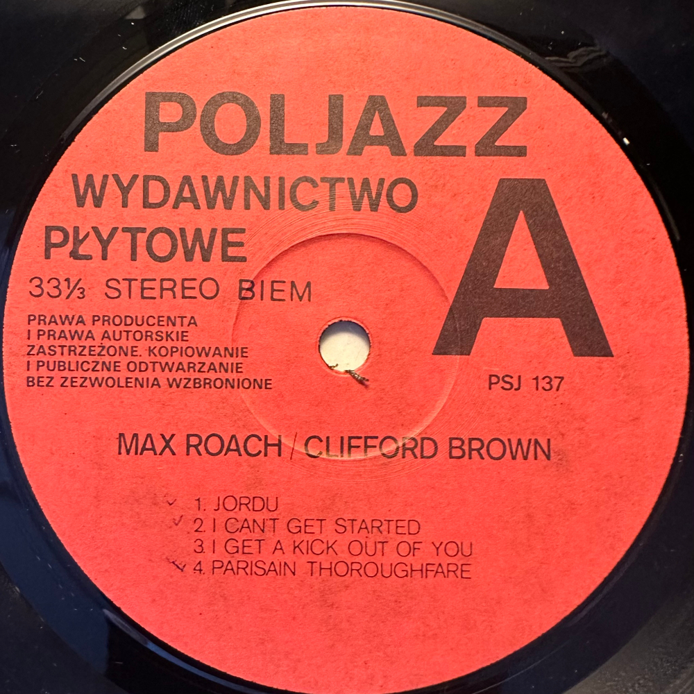 Max Roach And Clifford Brown - The Best Of Max Roach And Clifford Brown In Concert! (Польша 1984.)