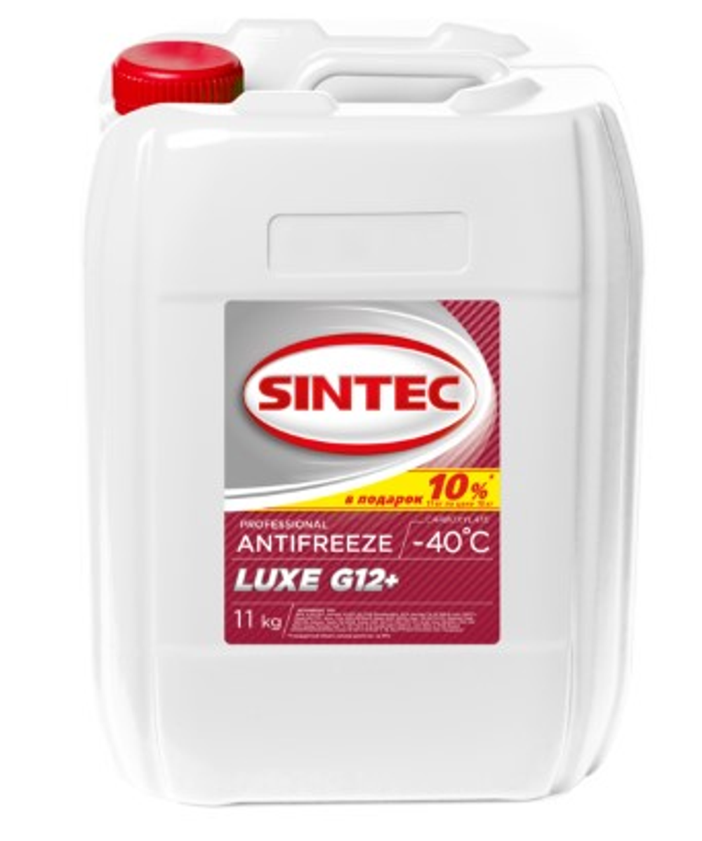 Антифриз Sintec Luxe G12+, красный, 11 кг