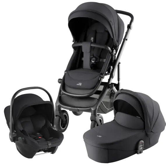Коляска 3 в 1 Britax Roemer Smile 5Z Classic Carbon Black + Baby-Safe Core Space Black