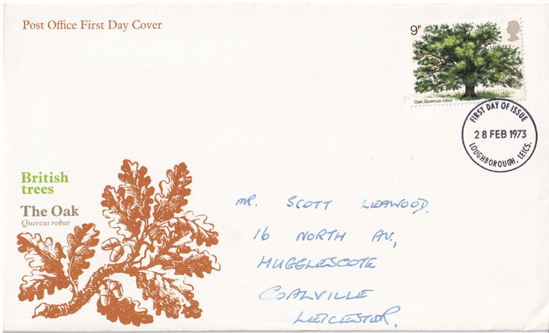 Конверт Первого дня Великобритании от 28 февраля 1973 года с маркой и спецгашенем