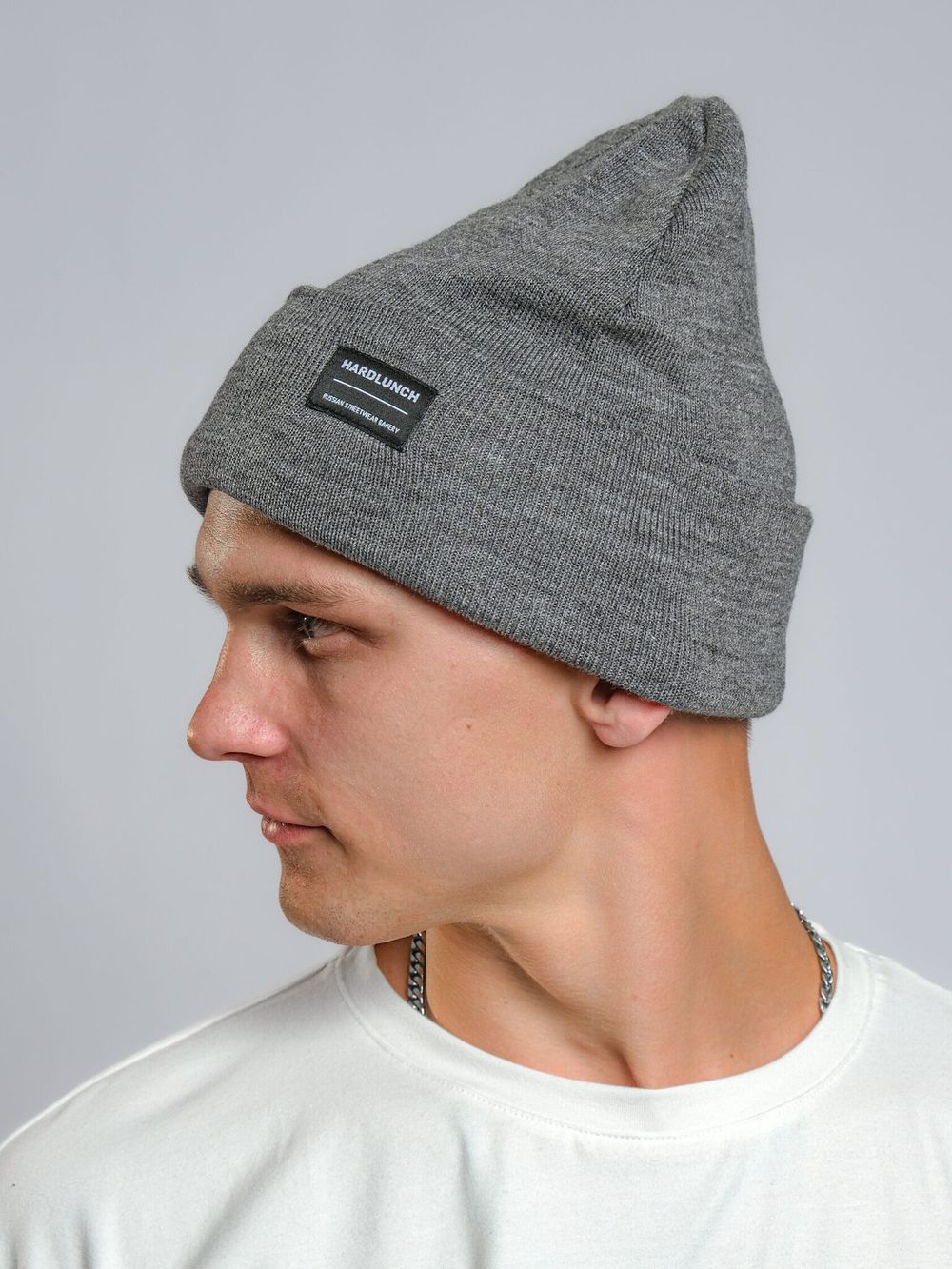 Шапка Hardlunch Beanie classic темный меланж