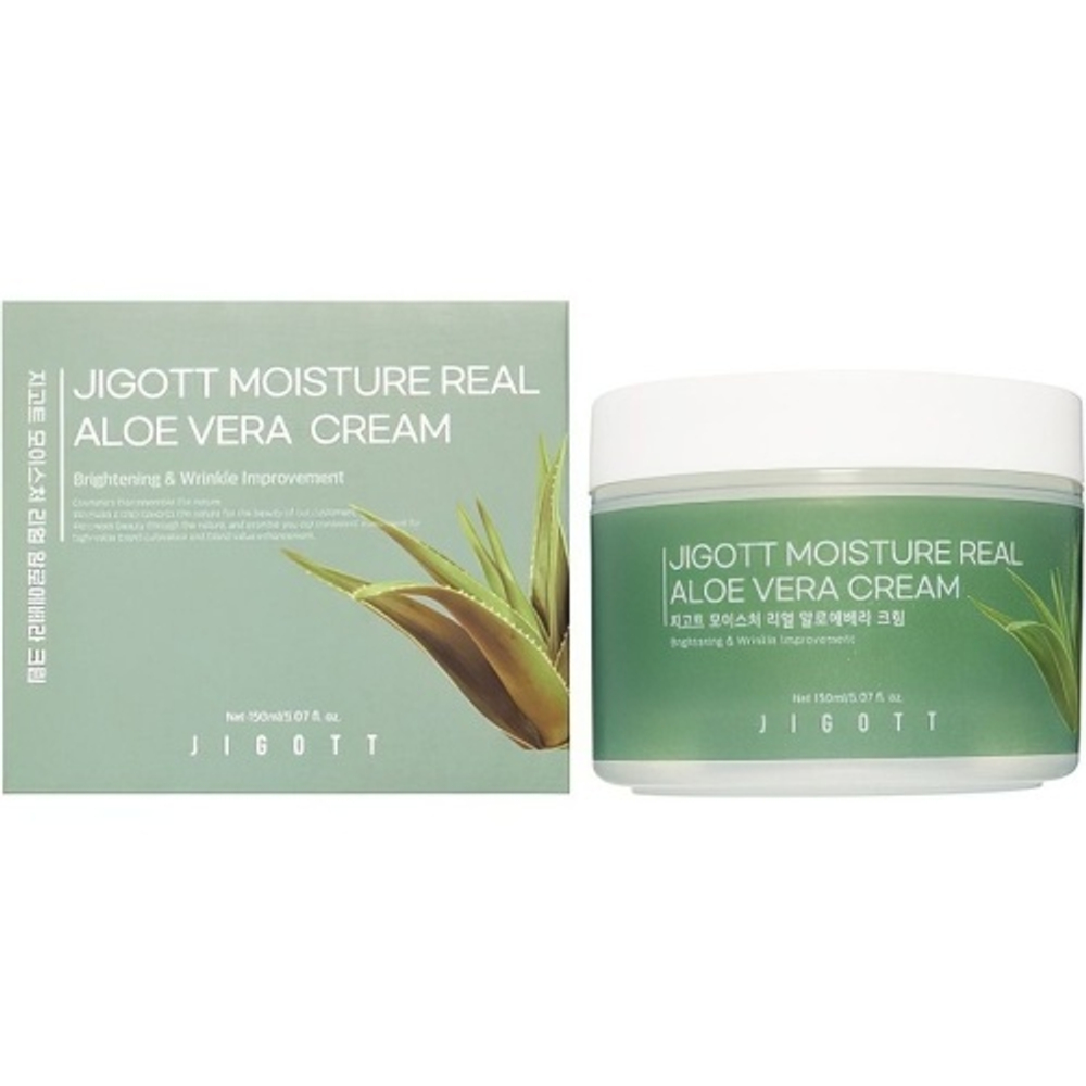 Крем для лица с экстрактом алоэ JIGOTT Moisture Real Aloe Vera Cream 150 мл