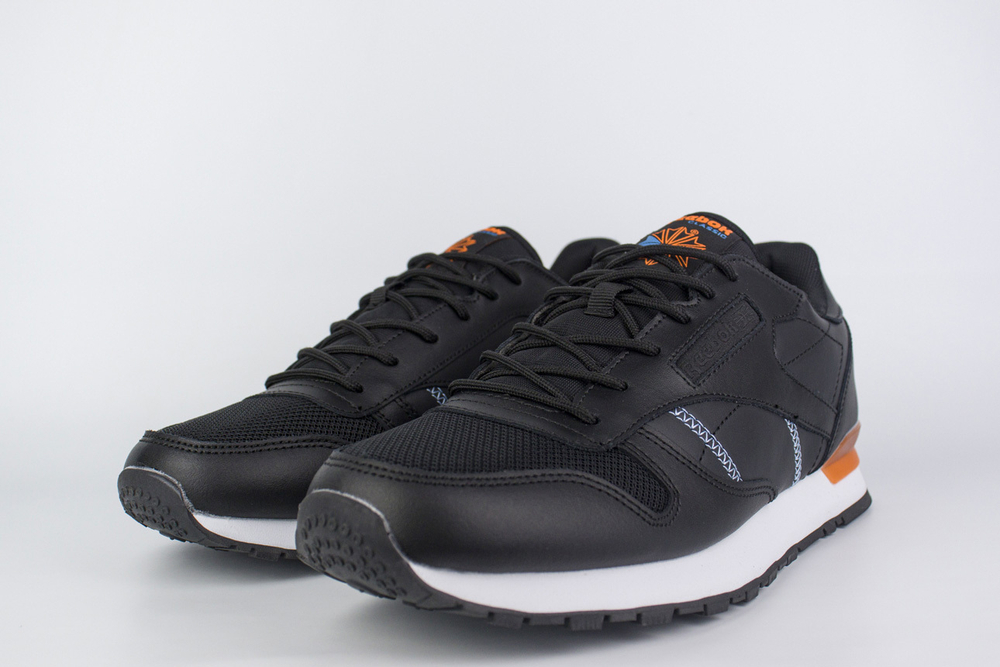 Кроссовки Reebok Classic Leather Black / Orange