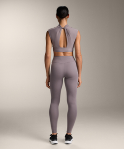 Oysho Топ Comfortlux с драпированным вырезом, сиреневый