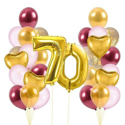 Композиция из шаров и цифр на юбилей - 70 лет
