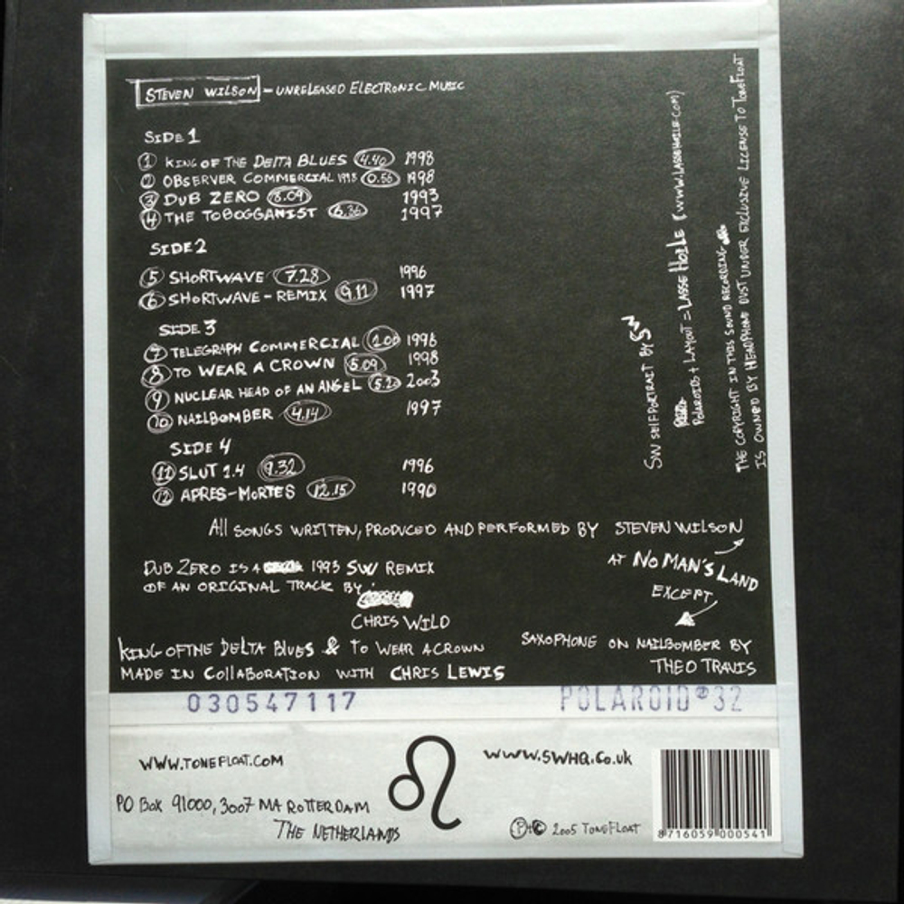 Steven Wilson / Unreleased Electronic Music (2LP)