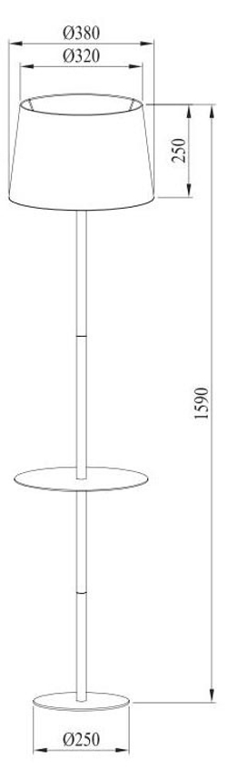 Торшер Arte Lamp Connor A2102PN-1WH