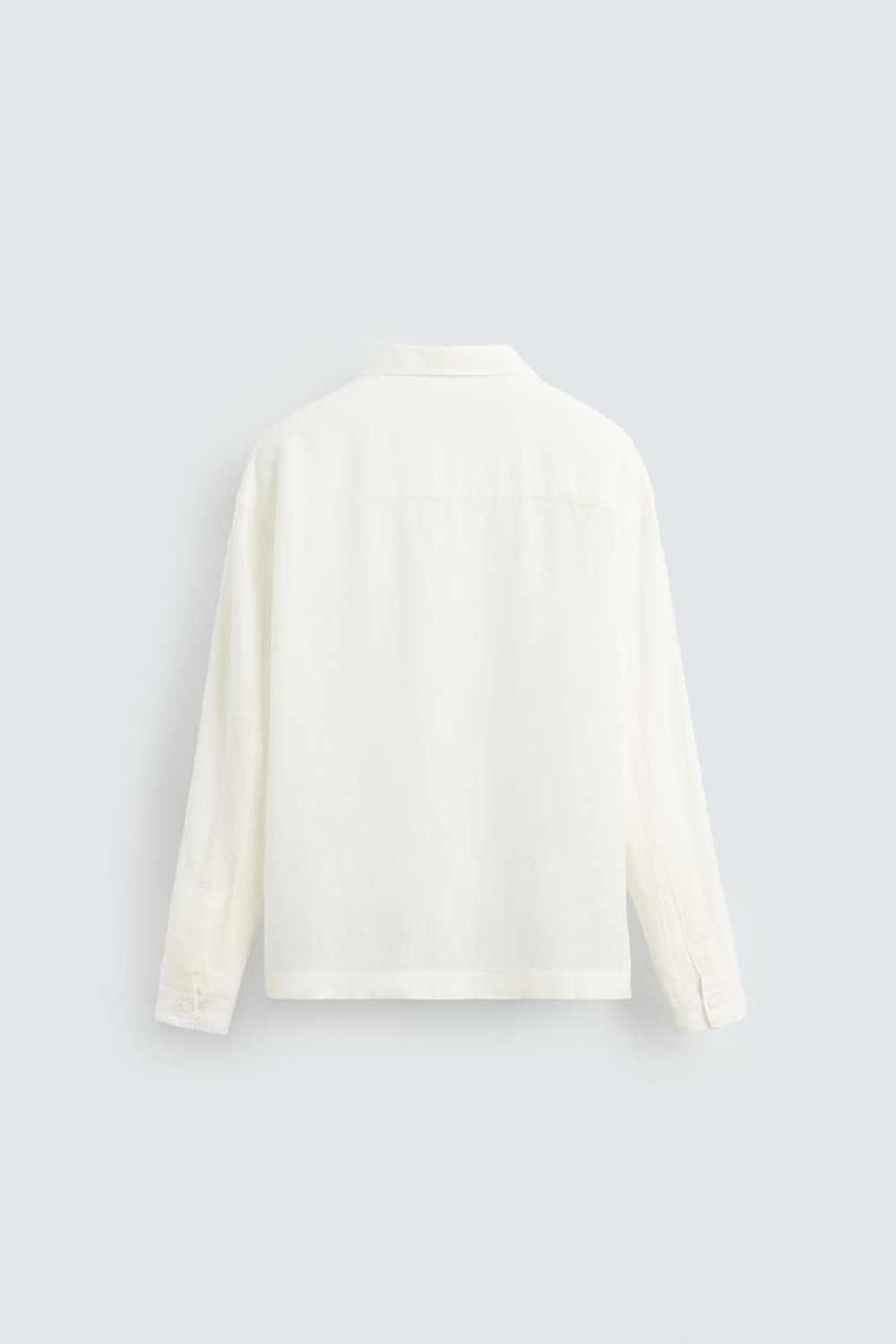 ZARA РУБАШКА СВОБОДНОГО КРОЯ, ЖЕЛТОВАТО-БЕЛЫЙ