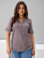 Блузка БЛ-122/ришелье-кофе