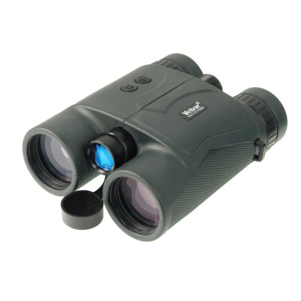 Бинокль Veber 10x42 RFS1000 с лазерным дальномером - дальность измерения до 1000 метров