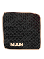 Ковры MAN TGX с 2-мя ящиками (автомат) (экокожа, черный, бежевый кант, бежевая вышивка)