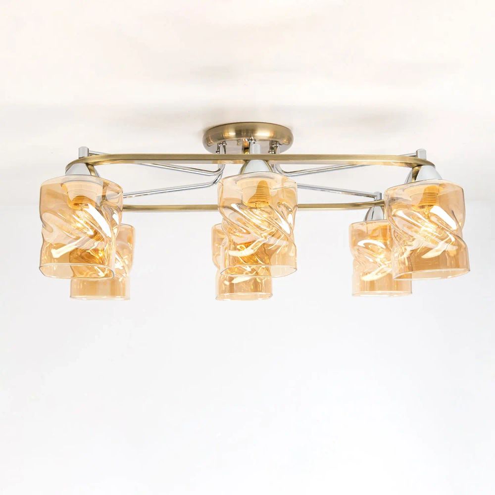 Citilux Плутон CL170162 Люстра потолочная Бронза Хром