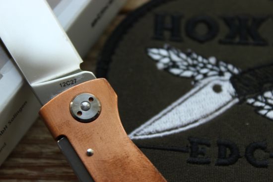 Складной нож Boker 01BO852 Atlas Copper c клинком из стали Sandvik™ 12С27, рукоять медь