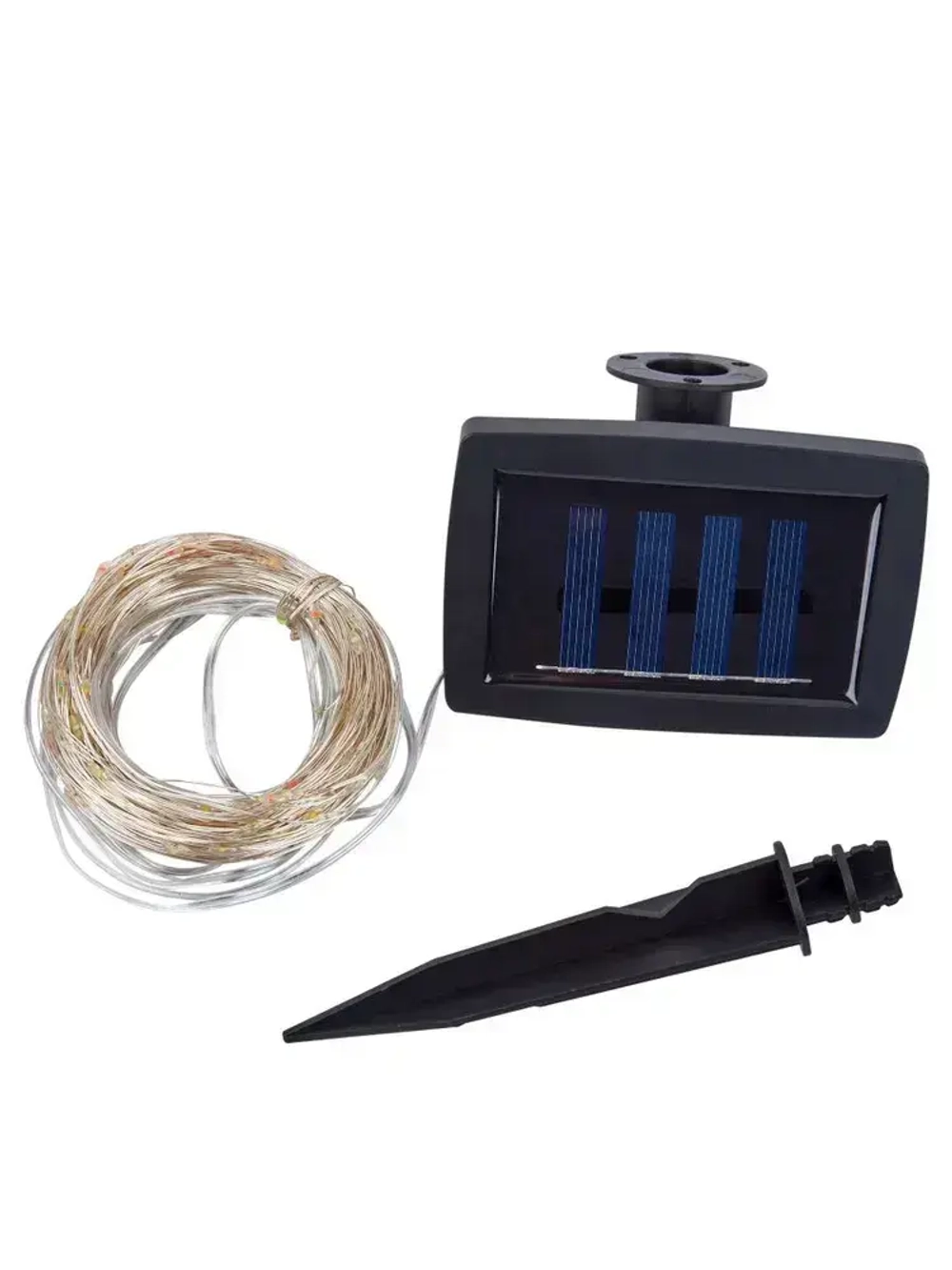 Садовая гирлянда на солнечной батарее, с аккумулятором. Роса. Теплый белый свет, два режима свечения. Уличная IP44. USL-S-128/PT30000 WARMWHITE DEW TM Uniel