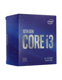 Процессор CPU Intel Core i3-10100F BOX (3.6GHz, 6MB, LGA1200)