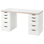 Письменный стол с ящиками - IKEA LAGKAPTEN/ALEX/ АЛЕКС/ЛАГКАПТЕН ИКЕА, 140x60 см, белый антрацит