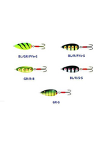 Блесна колебалка Kuusamo Hauki 80/22 незацепляйка BL/R/Fye-S