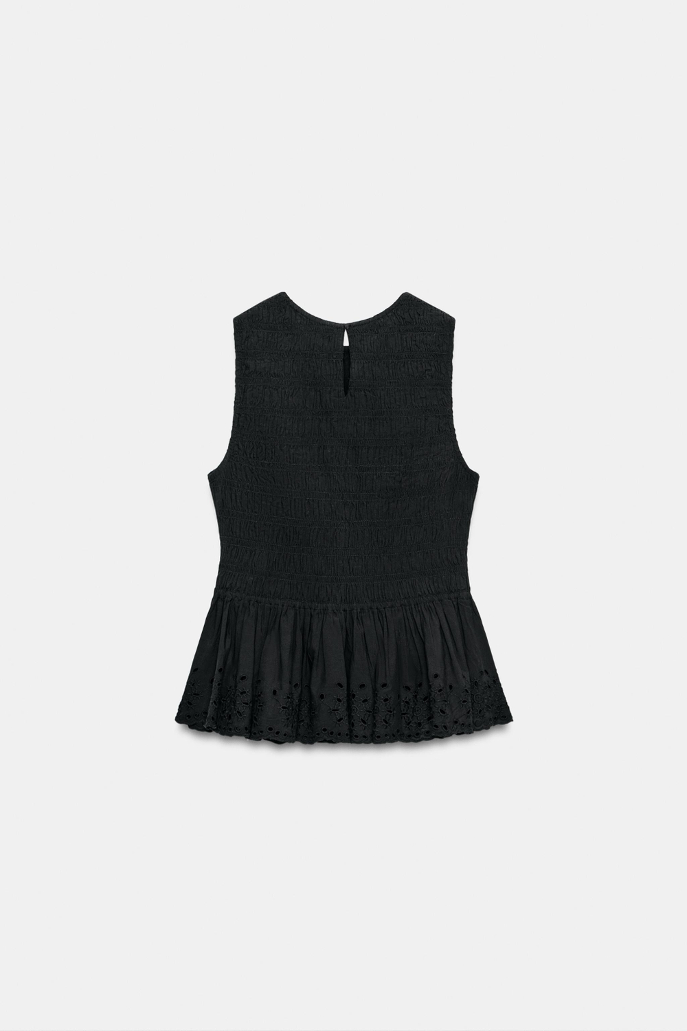 ZARA ТОП БЕЗ РУКАВОВ, ЧЕРНЫЙ