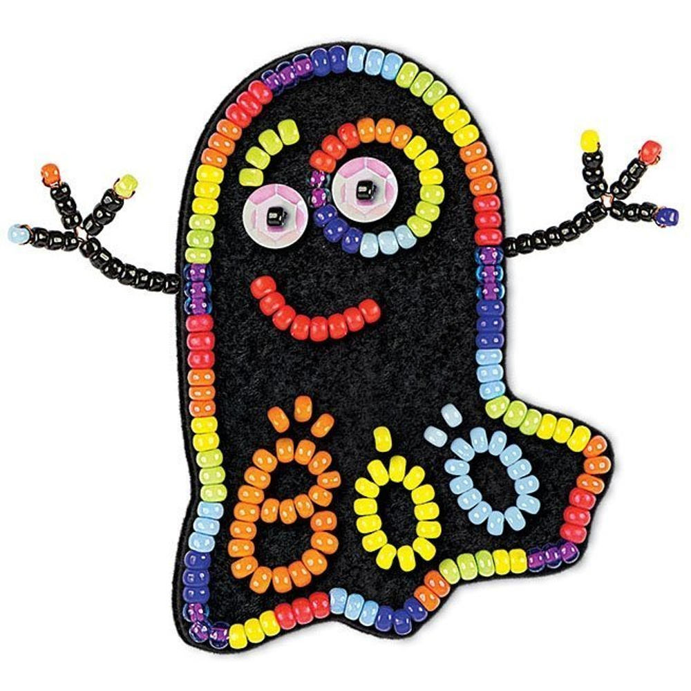 Набор для изготовления дизайнерского украшения для одежды Клевер, 215х140х20 мм, картонная упаковка, "Бу-у-у (скери)"