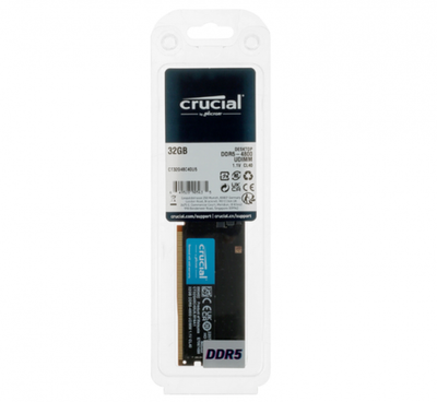 Модуль оперативной памяти Crucial DIMM DDR5, 32Gb, 4800Mts, CL40, 1.1v, CT32G48C40U5