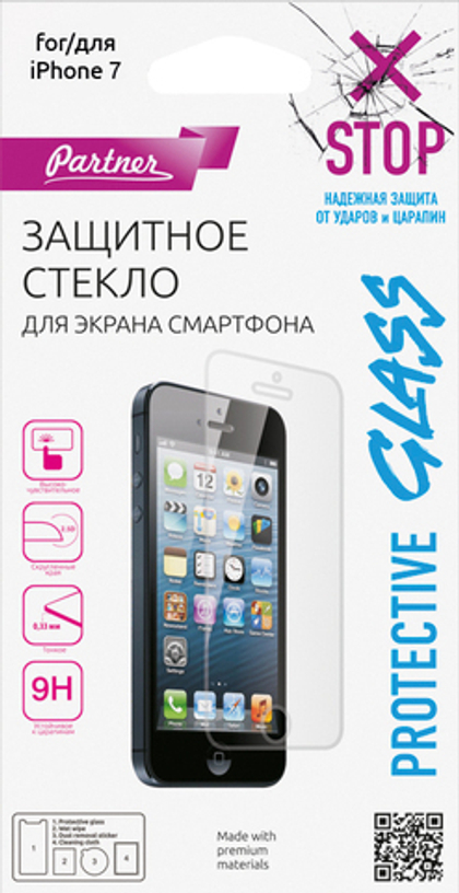 Защитное стекло iPhone 7+ Partner