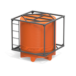 Емкости в кассетах для перевозки воды и жидких удобрений, КАС Полимер-Групп V 5000 КАС одинарная 5000 л. вертикальная (1980x1980x2184см;оранжевый) - арт.559071