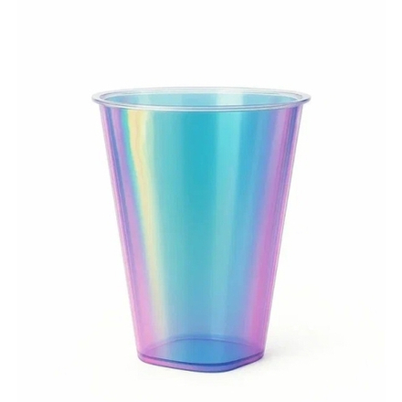 Стаканы пластиковые 375 мл 90мм Перламутр/Серебро (25/600шт)