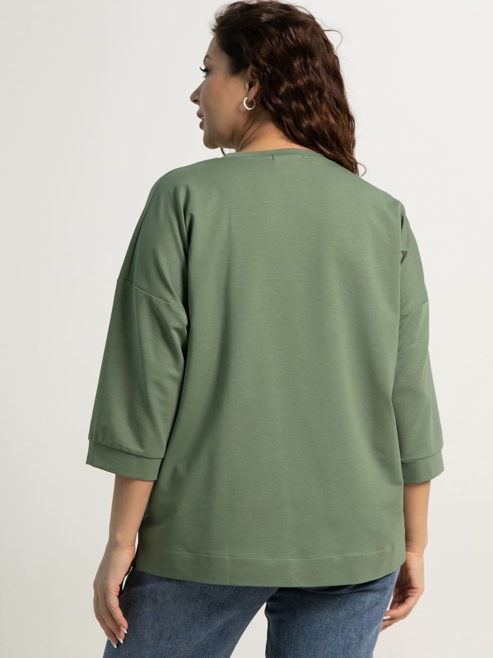 Блуза Цветочная рапсодия (зеленая) Б15312-18М LT Collection