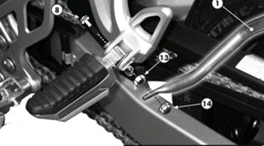 Боковой крепеж кофров Kappa на Suzuki Bandit 650 K7 (c 2007 г.)