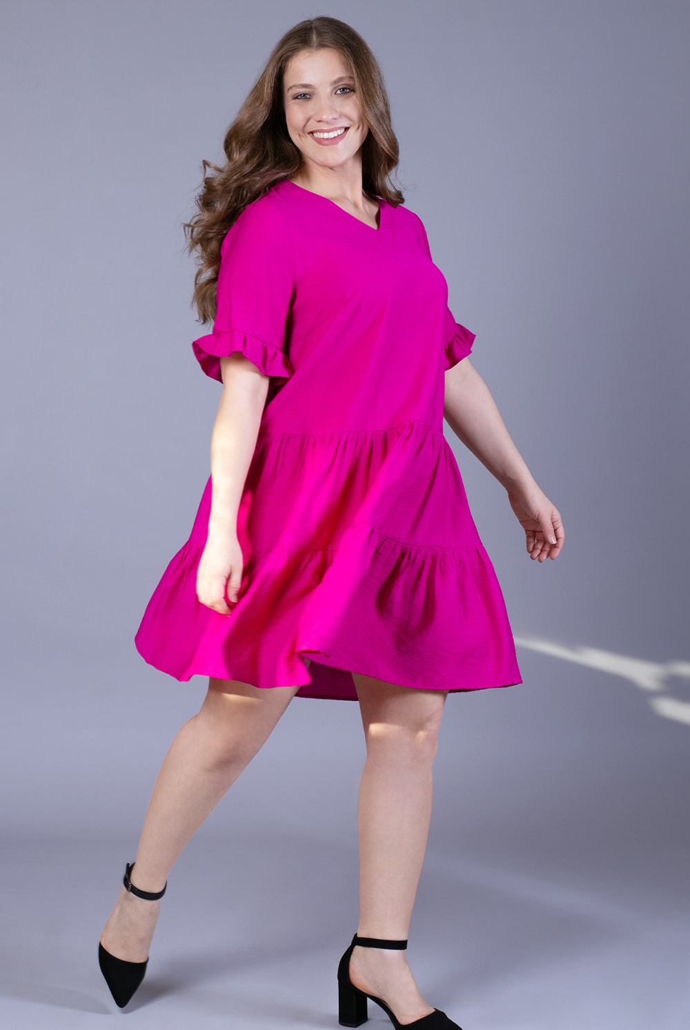 Платье женское 3690ВП, фуксия #31Ф053690ВП