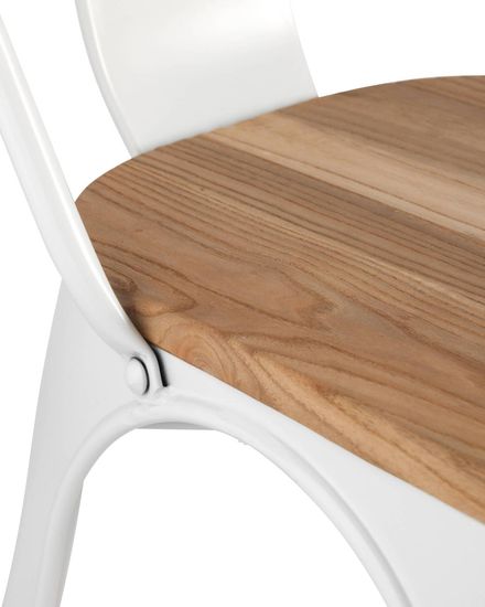 Стул TOLIX WOOD белый глянцевый