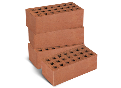 Кирпич рядовой пустотелый утолщенный терракотовый  М-150  К-1,35; 250*120*85 (поддон 320шт) КЕММА