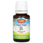 Carlson, Super Daily® D3, 25 мкг (1000 МЕ), 10,3 мл (0,35 жидк. унции)