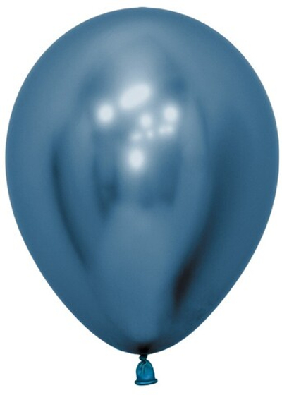 Латексный шар хром синий 12"