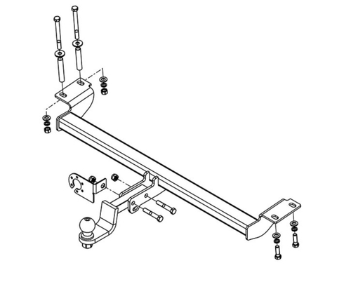 Фаркоп AvtoS для CHERY TIGGO (2011-2016) с универсальной электрикой и сертификатом в комплекте, арт.(CE 03+electr)