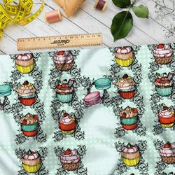 Ткань бифлекс кремовые пирожные