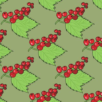 свежая красная смородина на зелёном фоне