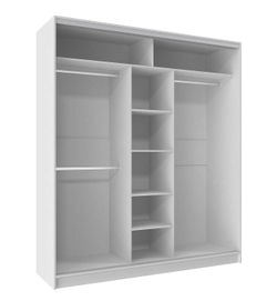 Шкаф-купе трехдверный с зеркалом 2000 Домашний Белый