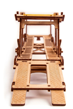 Механический 3D-пазл из дерева Wood Trick Прицеп Автовоз с джипом